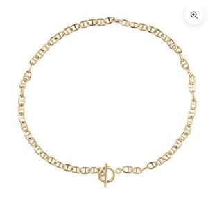 Sahira Jewelry Taylor Toggle Chain Necklace 18k Gold Over Brass NEW